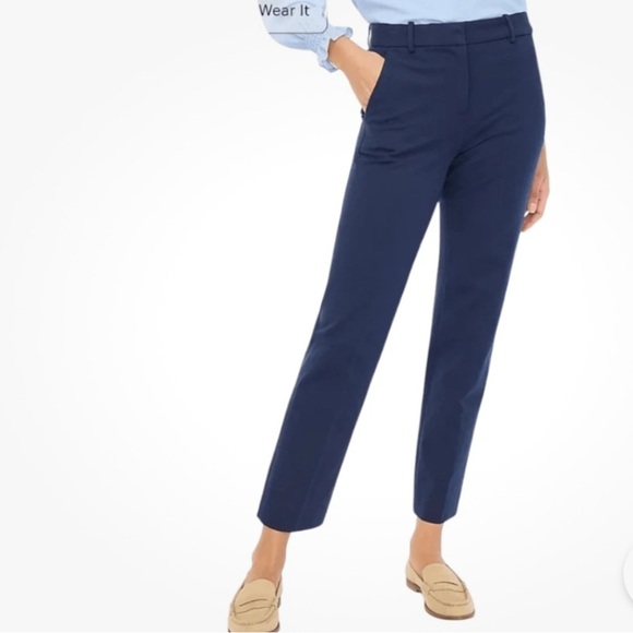 J. Crew Blue Ankle Cropped Pants NWT Size 6 - Picture 1 of 6
